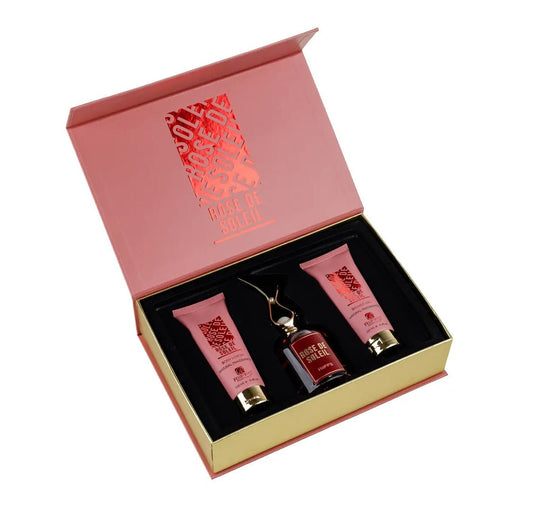 Set Cadou Dama Rose De Soleil Parfum + Gel De Dus + Lotiune de corp
