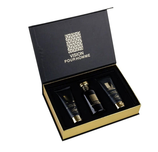 Set Cadou Masculin Leather Parfum, Gel De Dus, Lotiune de corp, Riiffs - ALSA SHOP