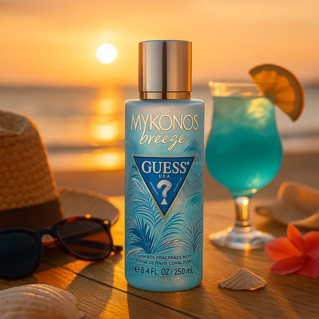 Spray de corp cu sclipici GUESS Mykonos Breeze – Glow fresh 250ml