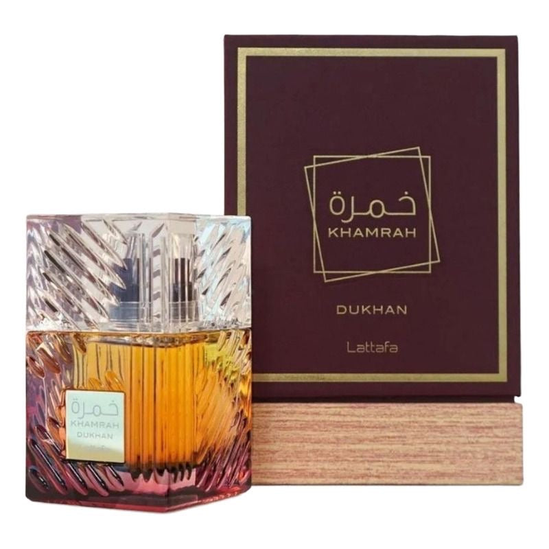 Khamrah Dukhan - Parfum arabesc unisex lemnos cu tutun vanilat
