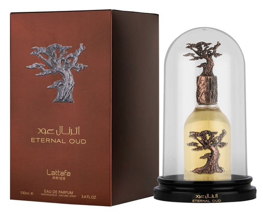 Lattafa Eternal Oud - Parfum arabesc unisex condimentat-lemnos