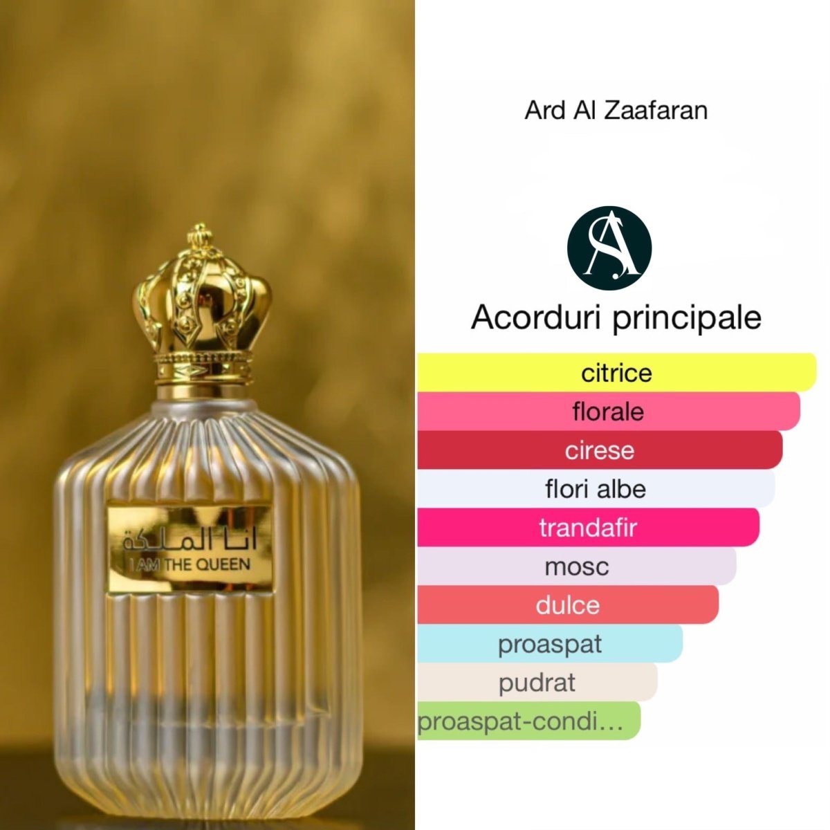 I Am The Queen-Ard al Zaafaran, Parfum arabesc Dama