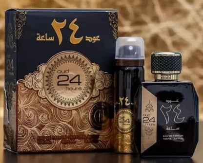 Set Oud 24 Hours,Ard al Zaafaran + deodorant 50 ml, unisex-0