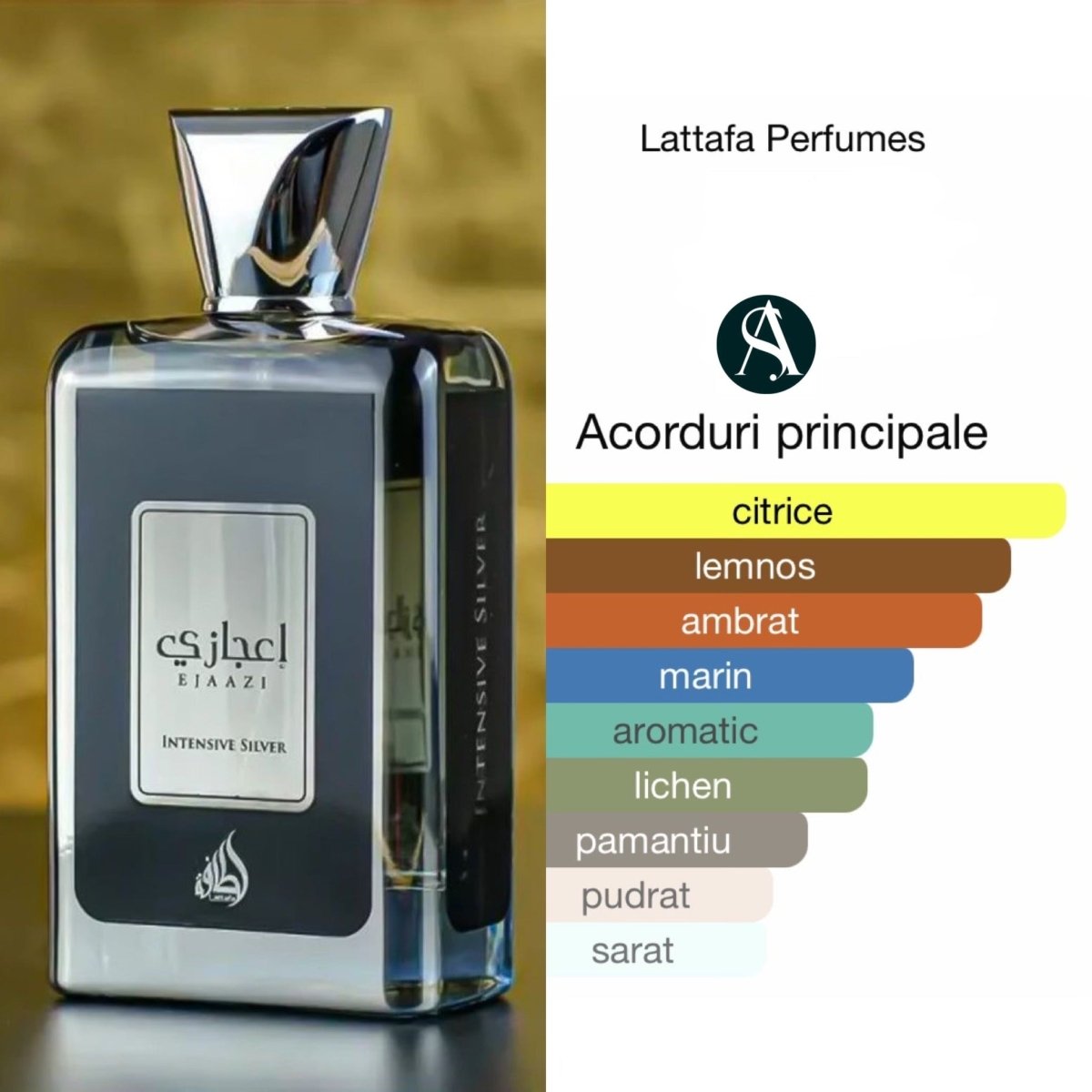 Ejaazi Intense Silver-Lattafa, Eau de Parfum Barbati